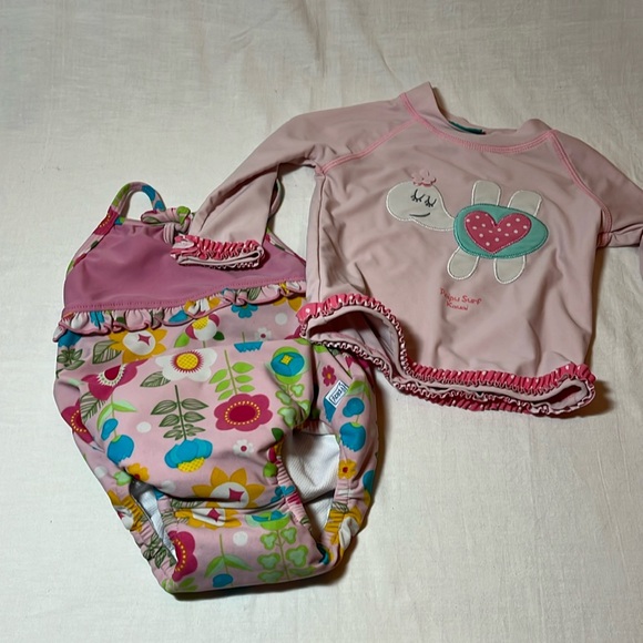 12M swimsuit and rash guard - Picture 1 of 8